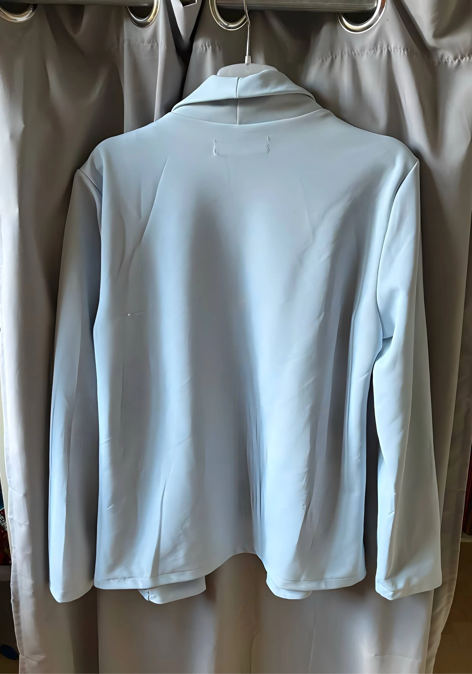 Blazer fluido feminino M azul céu – photo 2